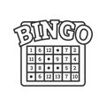 Bingo game linear icon