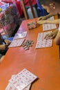 Bingo games in a temple festival