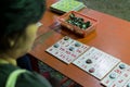 Bingo games in a temple festival
