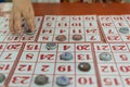 Bingo games in a temple festival