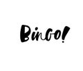 Bingo handwritten ink brush vector lettering