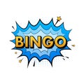 Bingo or Lottery game, card. Big Win. Vector stock illustration. Royalty Free Stock Photo