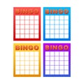 Bingo or Lottery game, card. Big Win. Vector stock illustration. Royalty Free Stock Photo