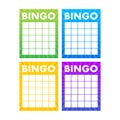 Bingo or Lottery game, card. Big Win. Vector stock illustration. Royalty Free Stock Photo