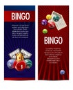 Bingo lotto lottery banners template.