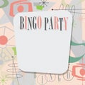 Bingo Party Invitation Mid Century Modern Cool