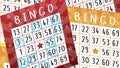 Bingo red and orange tickets