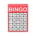 Bingo Score Card vector icon symbol game isolated on white background