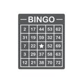 Bingo Score Card vector icon symbol game isolated on white background