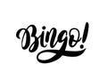 Bingo word. Graphic logo design lottery win concept casino banner Vector illustration Royalty Free Stock Photo