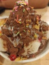 Bingsu, a popular dessert in summer