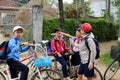 Asian children stand together after school