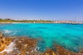 Binibeca beach in Menorca at Binibequer Vell village