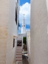 Binibequer Vell in Menorca Binibeca white village Sant Lluis Royalty Free Stock Photo