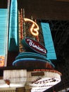 Binions Las Vegas Downtown Fremont Street Lights at Night Royalty Free Stock Photo