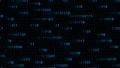 binnary bit 0 1 one zero streaming from left to right with blue glow background Royalty Free Stock Photo