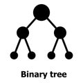 Binnary tree icon, simple style.