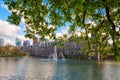 Binnenhof castle Dutch Parliament background with the Hofvijver lake, historical complex, Hague Den Haag, Netherlands Royalty Free Stock Photo