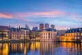 Binnenhof castle Dutch Parliament cityscape downtown skyline of  Hague in Netherlands Royalty Free Stock Photo