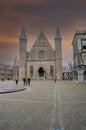 The Binnenhof Den Haag The Netherlands With A Red Sky 24-10-2018 Royalty Free Stock Photo