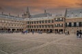 The Binnenhof Den Haag The Netherlands With A Red Sky 24-10-2018 Royalty Free Stock Photo