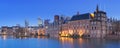 The Binnenhof in The Hague, The Netherlands at night Royalty Free Stock Photo