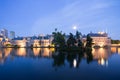 Binnenhof of The Hague At Night in the Netherlands Royalty Free Stock Photo