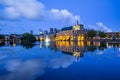 Binnenhof at night in The Hague, Seat of the Dutch Parliament Royalty Free Stock Photo