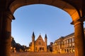 Binnenhof the hague netherlands in the evening Royalty Free Stock Photo