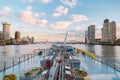 Binnenvaart, Translation Inlandshipping on the river Nieuwe Maas Rotterdam Netherlands during sunset hours, Gas tanker