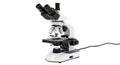 Binocular Compound Microscope on White Background Royalty Free Stock Photo