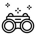 Binocular glasses icon, outline style