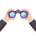 Binocular in Hand, Business vision, vector