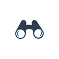 Binocular Icon. Binocular camp travel icon