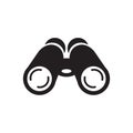 Binocular icon logo design template