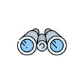 Binocular line icon