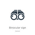 Binocular sign icon vector. Trendy flat binocular sign icon from general collection isolated on white background. Vector