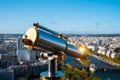 Binocular with sunflare on Eiffel tower observation deck