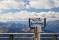 Binocular viewer in Dolomites
