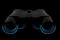 Binoculars (3D xray blue) Royalty Free Stock Photo