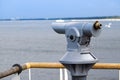 binoculars, coin-operated telescopes on the Baltic Sea. Royalty Free Stock Photo