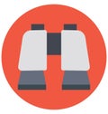 Binoculars Color Isolated Vector Icon that can be easily modified or edit