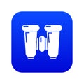 Binoculars explorer icon blue vector Royalty Free Stock Photo