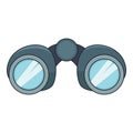 Binoculars explorer icon, cartoon style