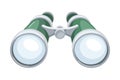 Binoculars or Field Glasses as Two Refracting Telescopes for Viewing Distant Object Vector Illustration