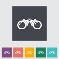 Binoculars flat icon