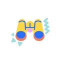 Binoculars flat icon