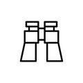 binoculars icon. Element of navigation for mobile concept and web apps. Thin line binoculars icon can be used for web and mobile Royalty Free Stock Photo