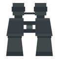Binoculars icon, flat style Royalty Free Stock Photo