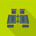 Binoculars icon, flat style Royalty Free Stock Photo